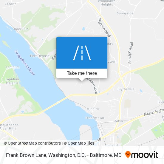 Frank Brown Lane map