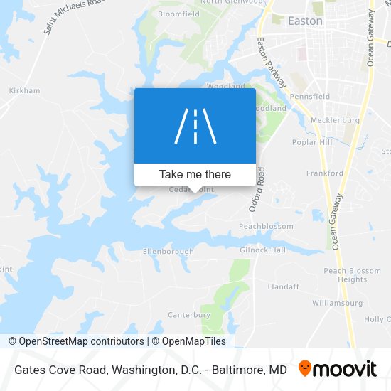 Mapa de Gates Cove Road