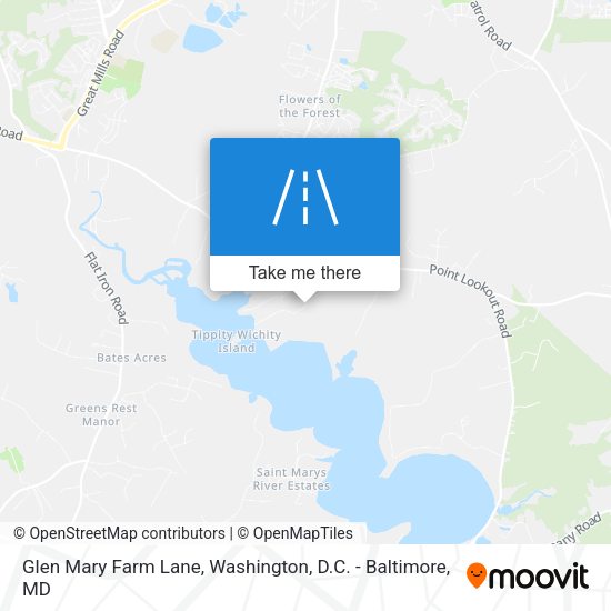 Mapa de Glen Mary Farm Lane