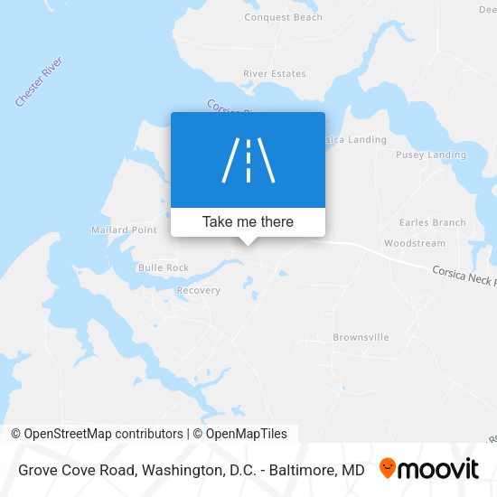 Grove Cove Road map