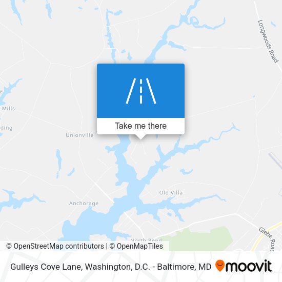 Gulleys Cove Lane map