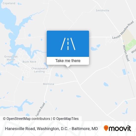Hanesville Road map