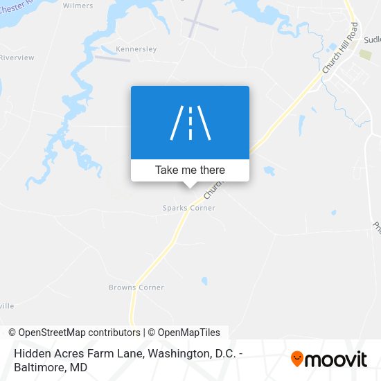 Hidden Acres Farm Lane map