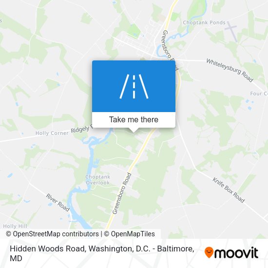 Hidden Woods Road map