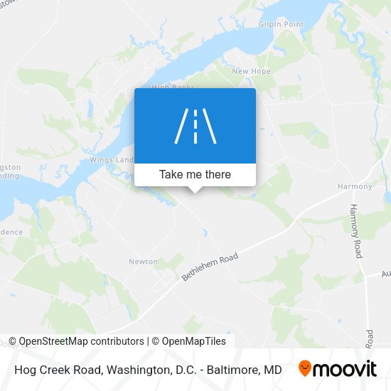 Hog Creek Road map