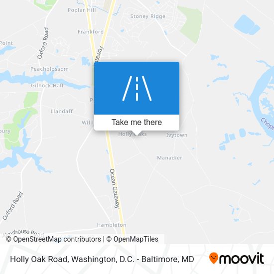Holly Oak Road map