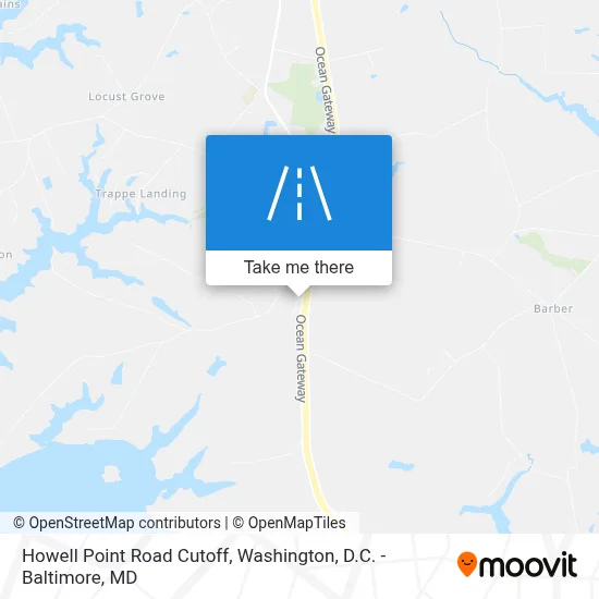 Howell Point Road Cutoff map