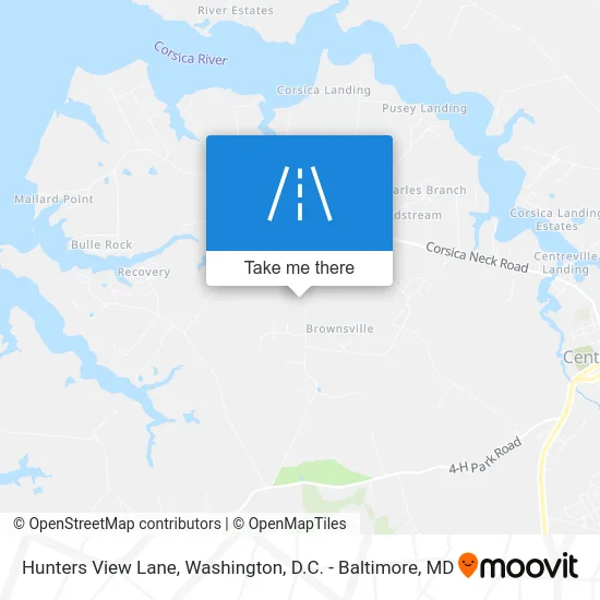 Hunters View Lane map