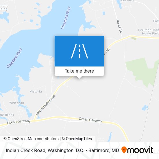 Indian Creek Road map