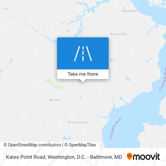 Kates Point Road map