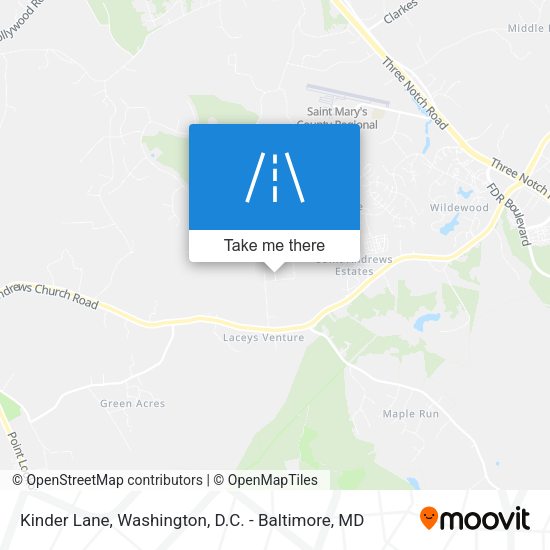 Kinder Lane map