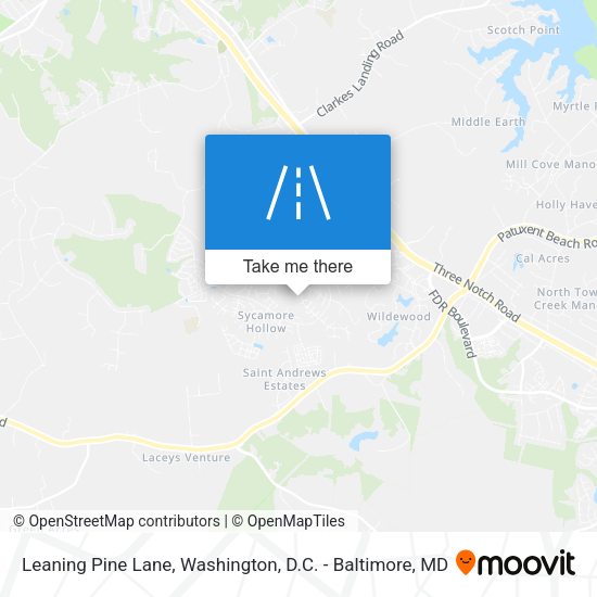 Leaning Pine Lane map