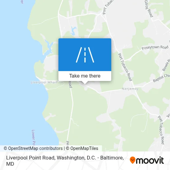 Liverpool Point Road map
