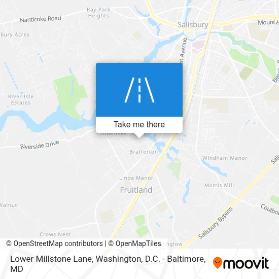 Lower Millstone Lane map