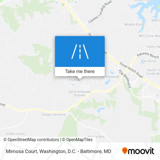 Mimosa Court map