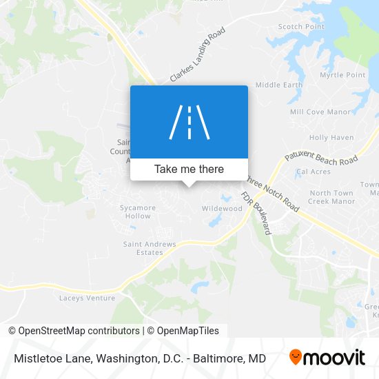 Mistletoe Lane map