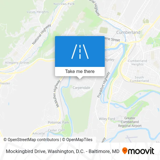 Mockingbird Drive map