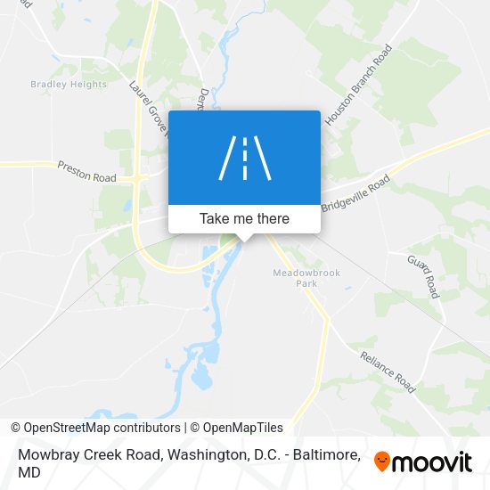 Mowbray Creek Road map