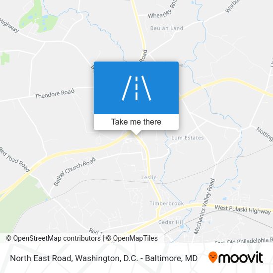 North East Road map