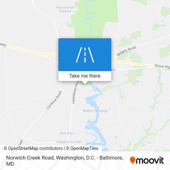 Norwich Creek Road map