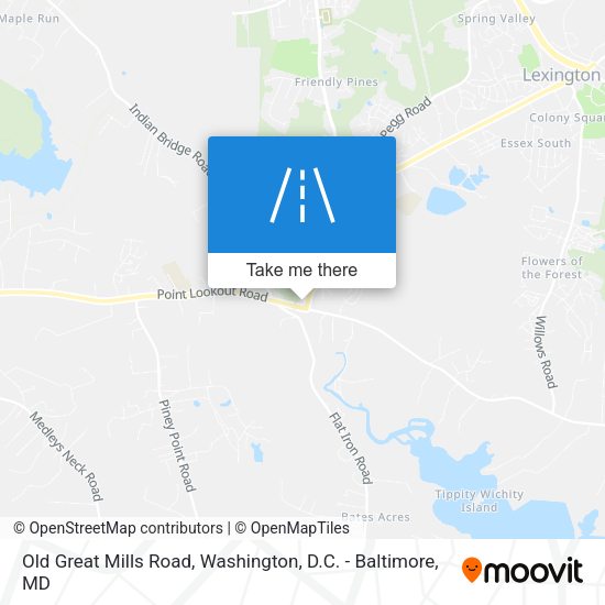 Old Great Mills Road map