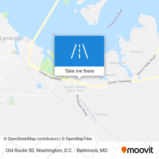 Old Route 50 map