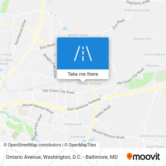 Ontario Avenue map