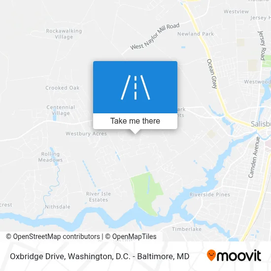 Oxbridge Drive map