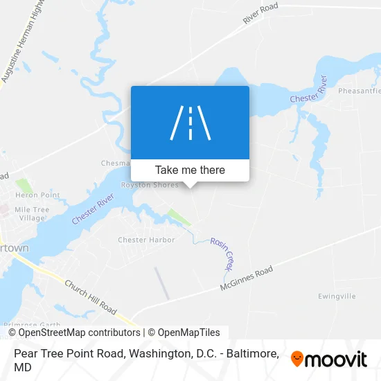 Pear Tree Point Road map