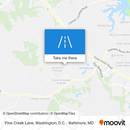 Pine Creek Lane map