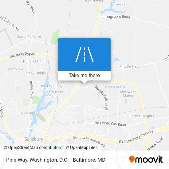 Pine Way map