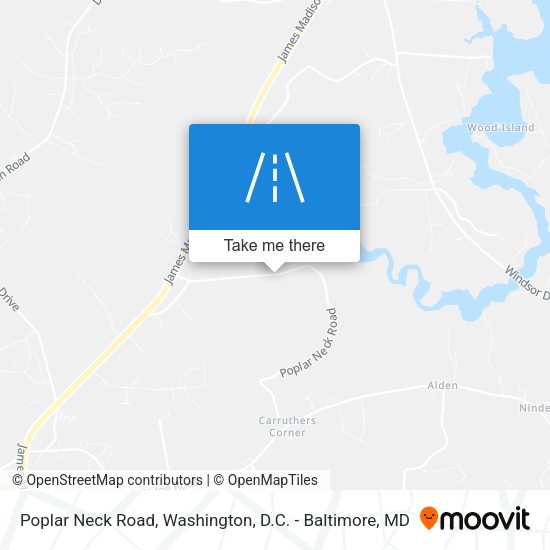 Poplar Neck Road map