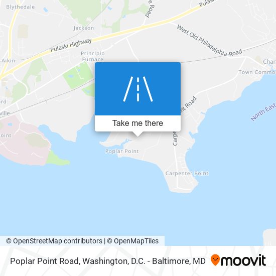 Poplar Point Road map