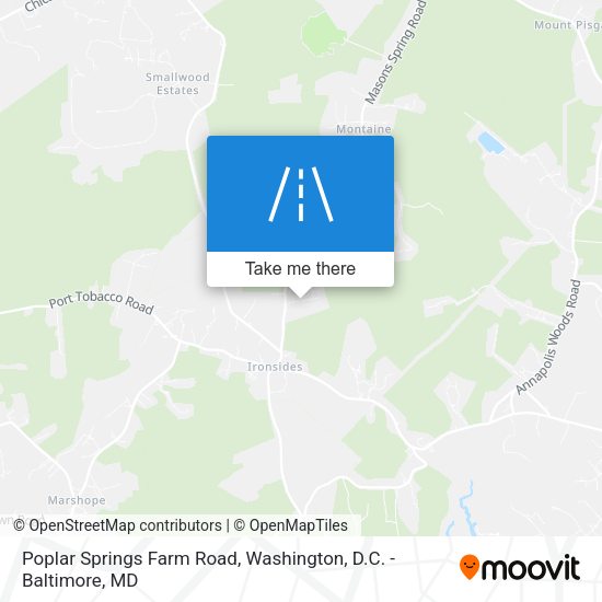 Mapa de Poplar Springs Farm Road