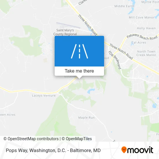 Pops Way map