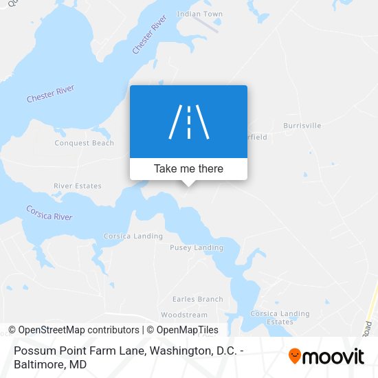 Possum Point Farm Lane map