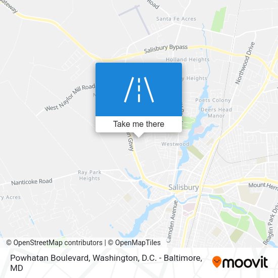 Mapa de Powhatan Boulevard