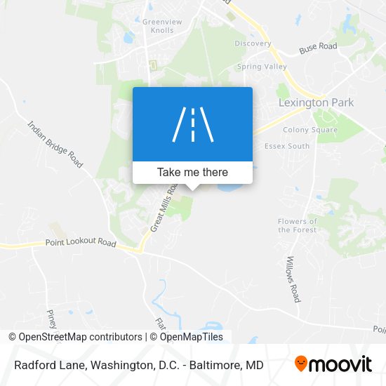 Radford Lane map