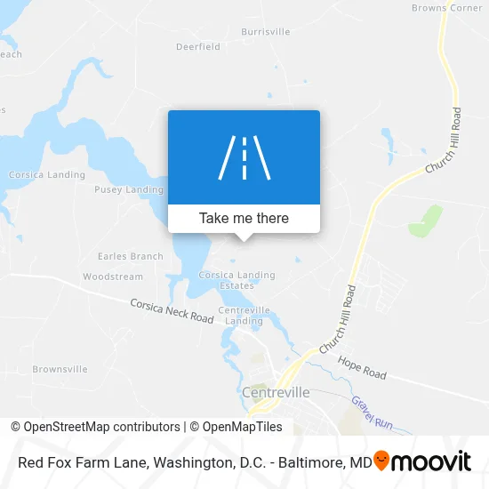 Red Fox Farm Lane map