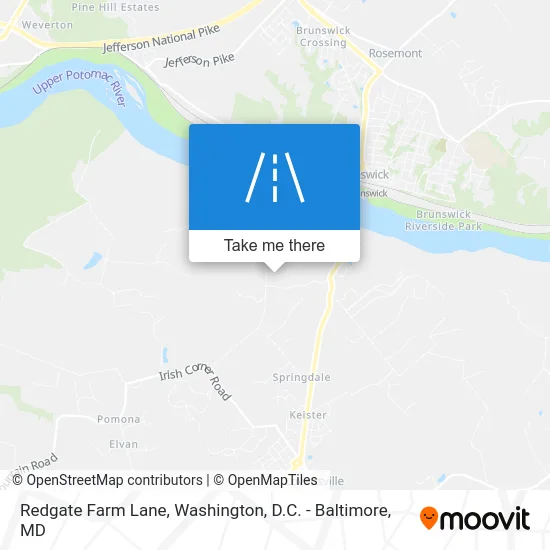 Redgate Farm Lane map