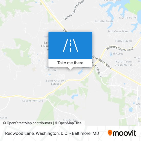 Redwood Lane map