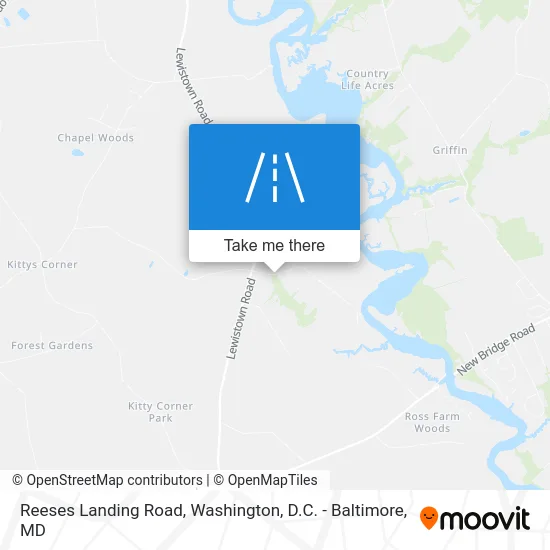 Reeses Landing Road map