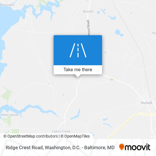 Ridge Crest Road map