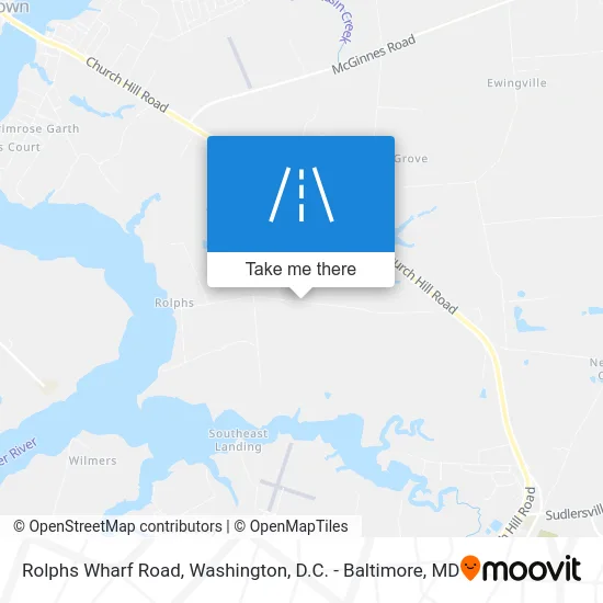 Rolphs Wharf Road map