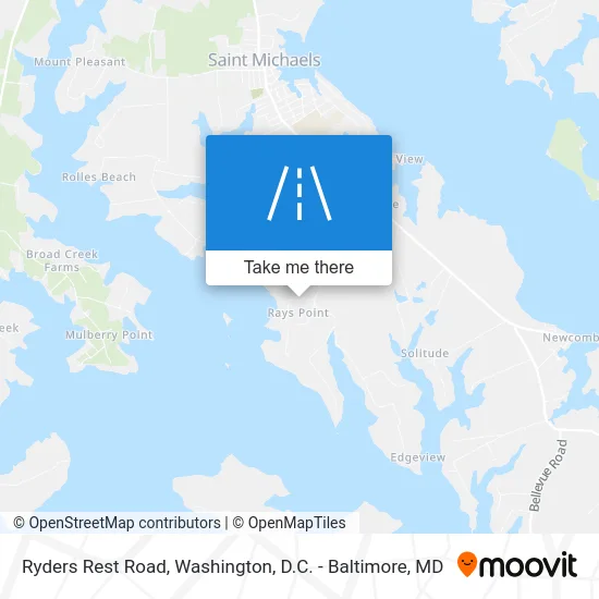 Ryders Rest Road map