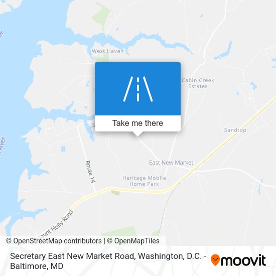 Secretary East New Market Road map