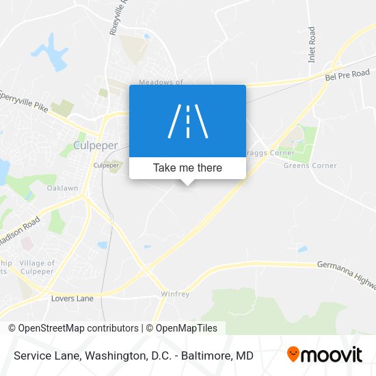 Service Lane map