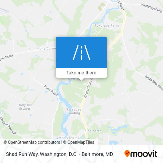 Shad Run Way map