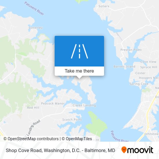Shop Cove Road map