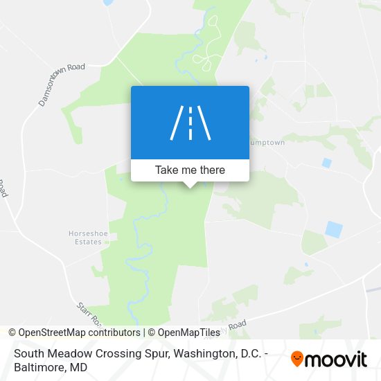 South Meadow Crossing Spur map